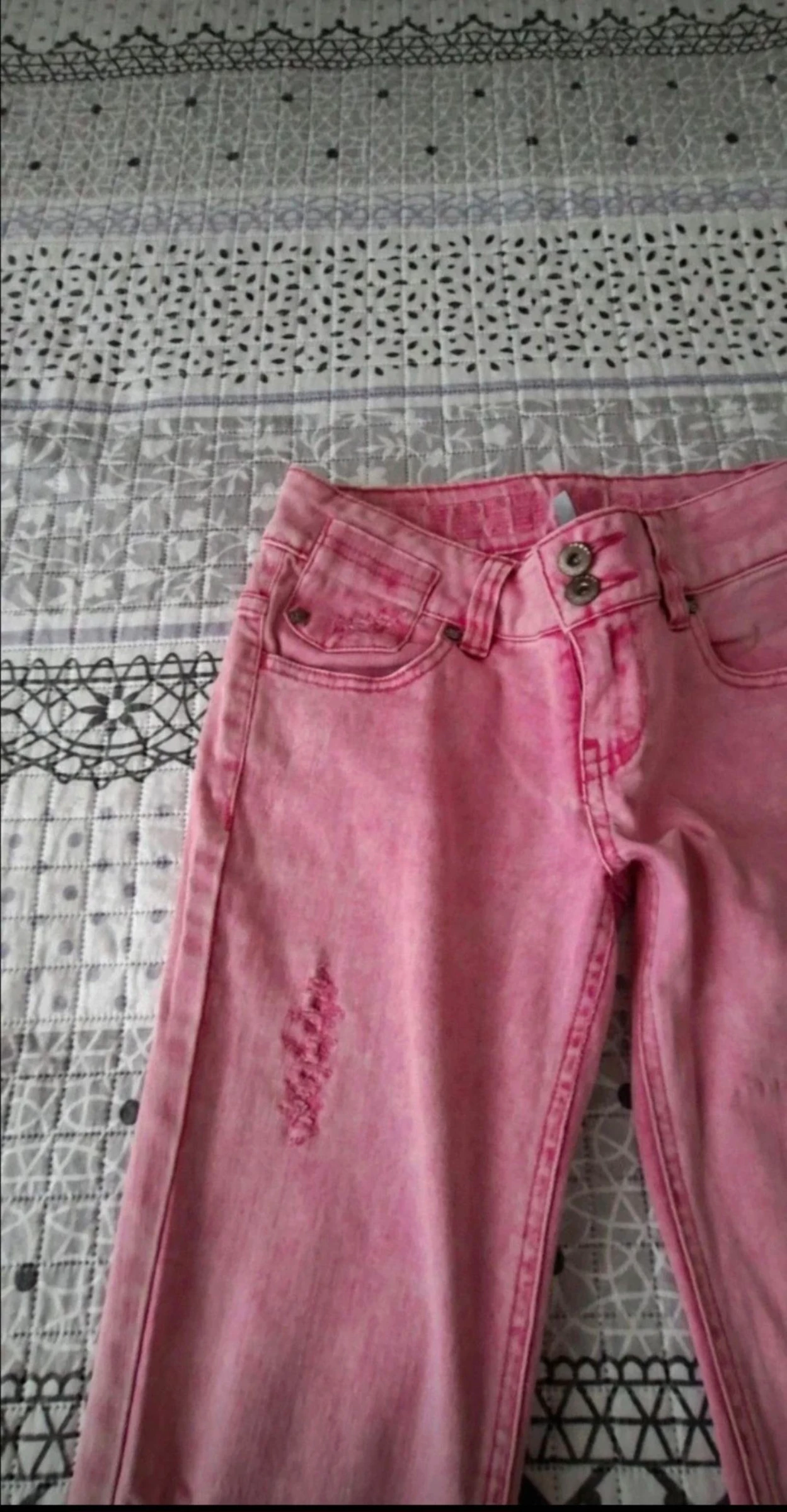 Pantalon vaquero de mujer, color rosa, talla S – photo 4